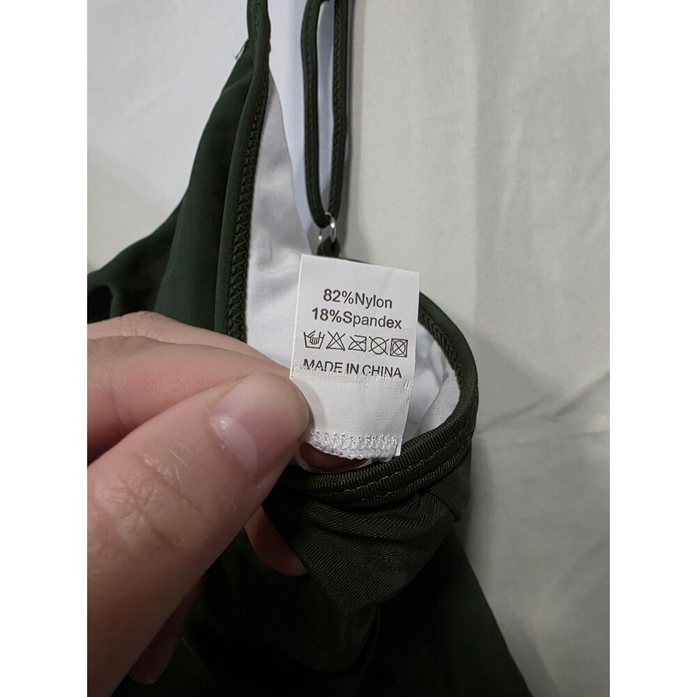 Cupshe One Piece Swimsuit High Cut Olive Green Size M DAA12C5D038UUM - Picture 4 of 6